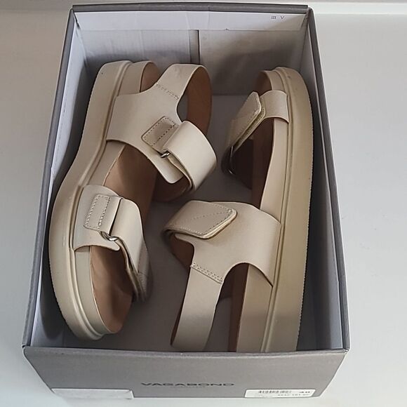 Vagabond Shoemakers Erin Platform Sandal Cream Size 40 - Picture 14 of 14